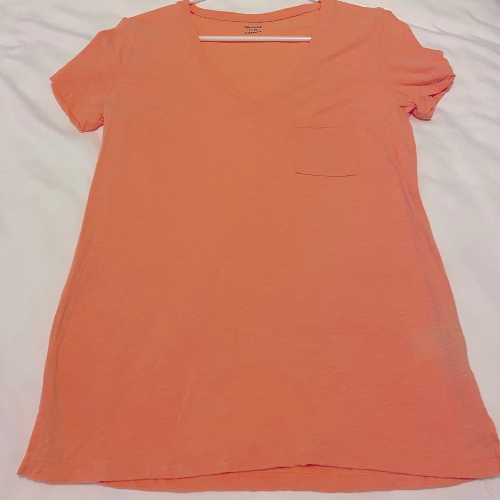 Madewell Whisper Cotton V-Neck Pocket Tee